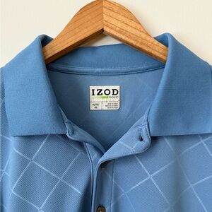 IZOD Golf Long Sleeve Polo Shirt – Blue Argyle – Men’s XL